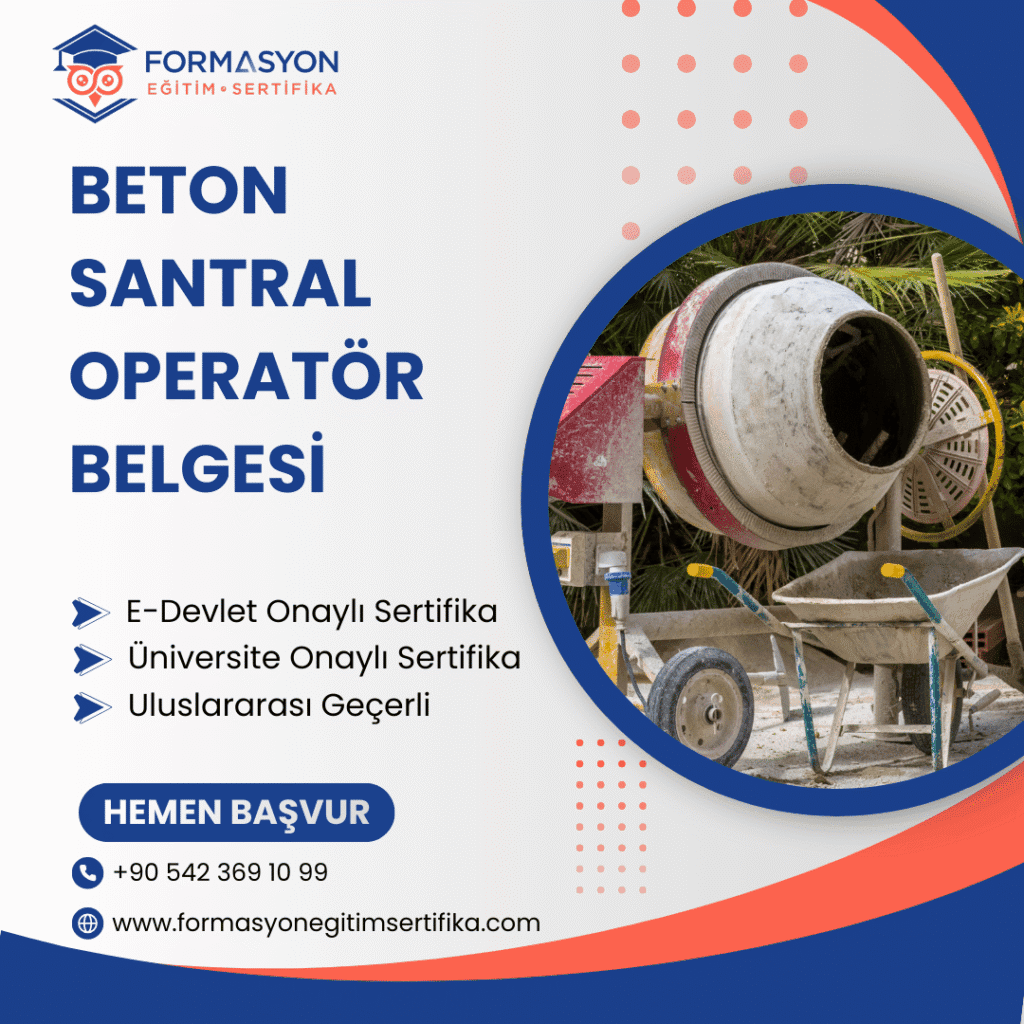 Beton Santral Operatör Belgesi programı